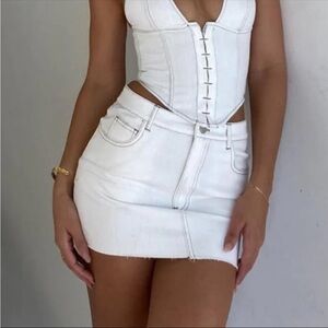 White Fox Power Hour Mini Skirt